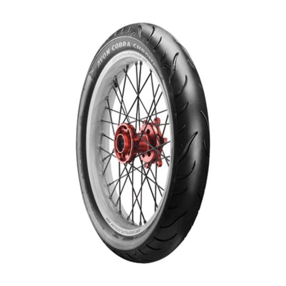 Avon Cobra Chrome AV91 Front Motorcycle Tire MT90B-16 (74H) Black Wall for Harley-Davidson Electra-Glide Classic FLHTC/I 1999-2008