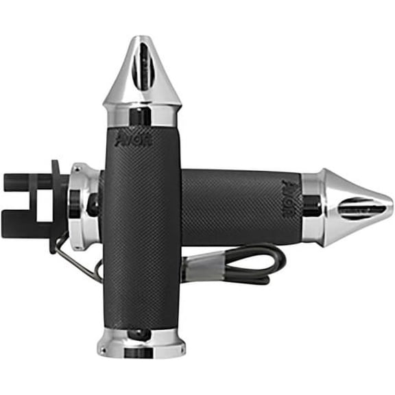 Avon Custom Contour Heated 1" Black Spike Grips for Indian (MT-IN-CC-86-S-H)