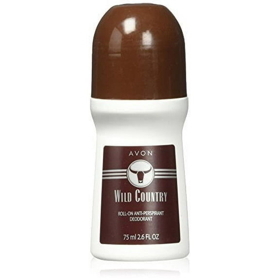 Avon Deodorant Men's Roll-on Wild Country, Long Lasting, Smooth Seductive Aroma and Quick-drying, 2.6oz/75ml