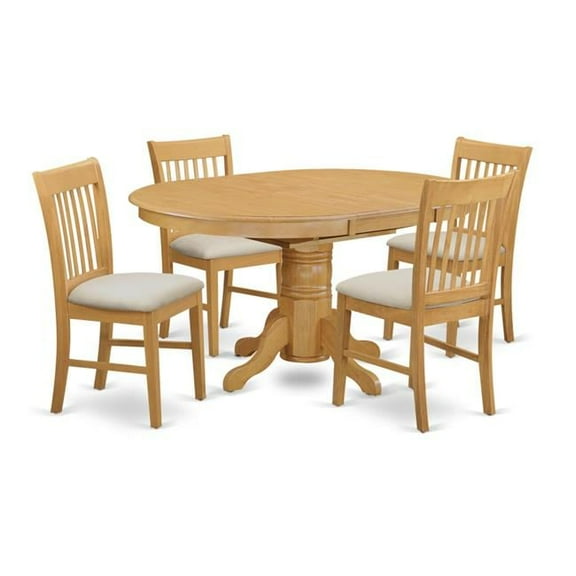 Avon Dining Room Table & 4 Chairs, Oak