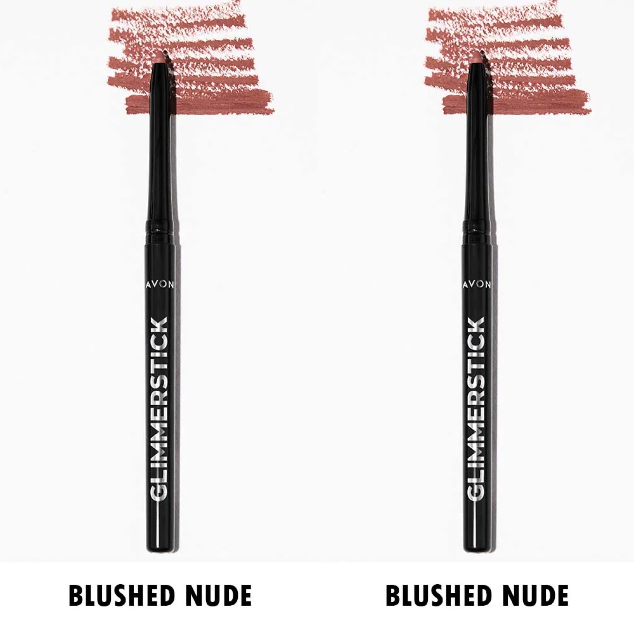 Avon Glimmersticks Retractable Lip Liner  / BLUSHED NUDE / SET OF 2