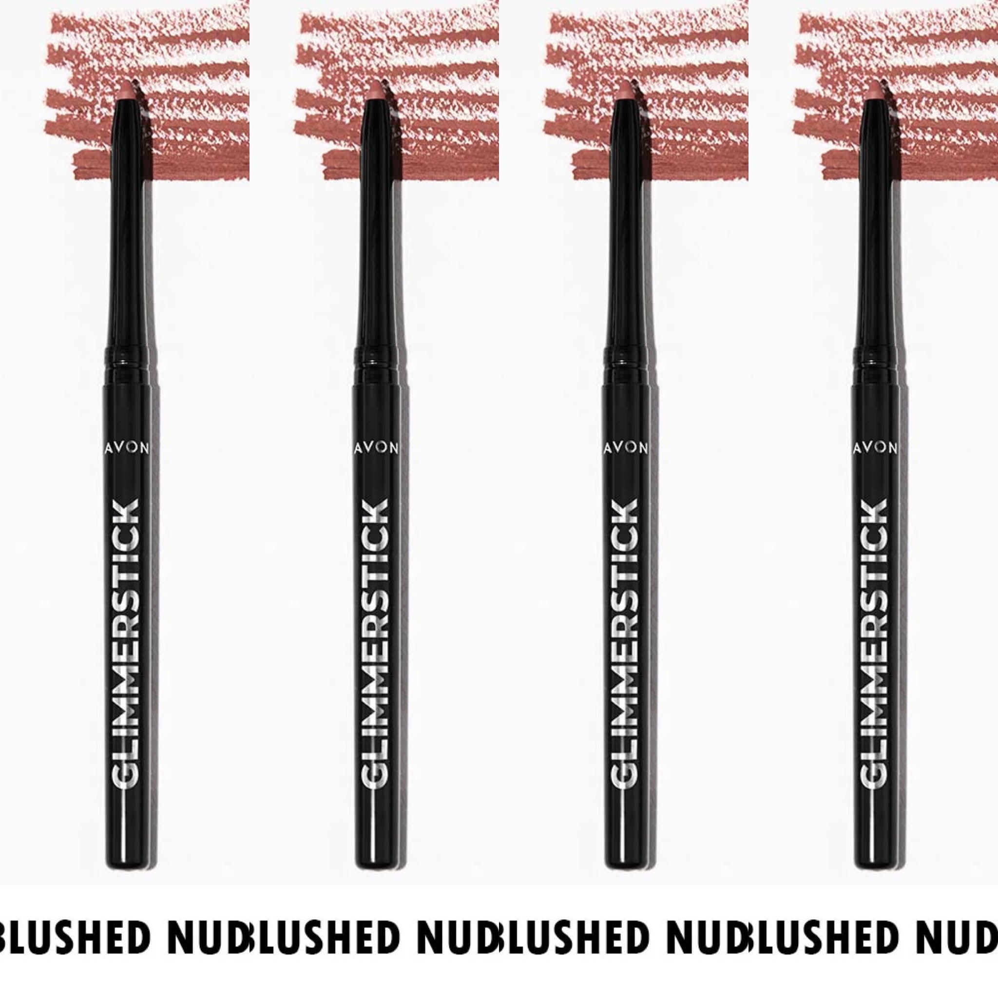Avon Glimmersticks Retractable Lip Liner / BLUSHED NUDE / SET OF 4