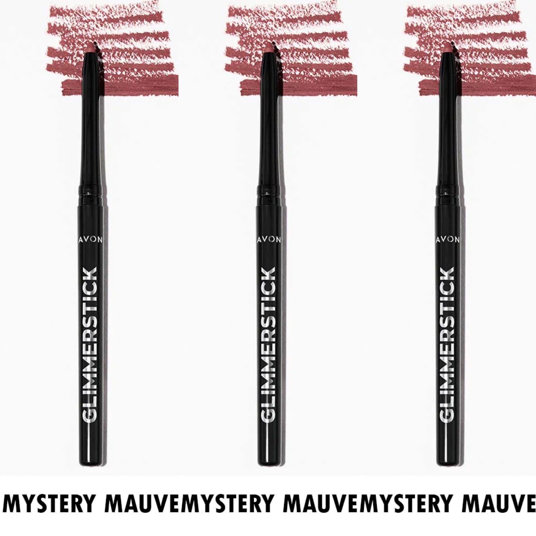 Avon Glimmersticks Retractable Lip Liner / MYSTERY MAUVE / SET OF 3
