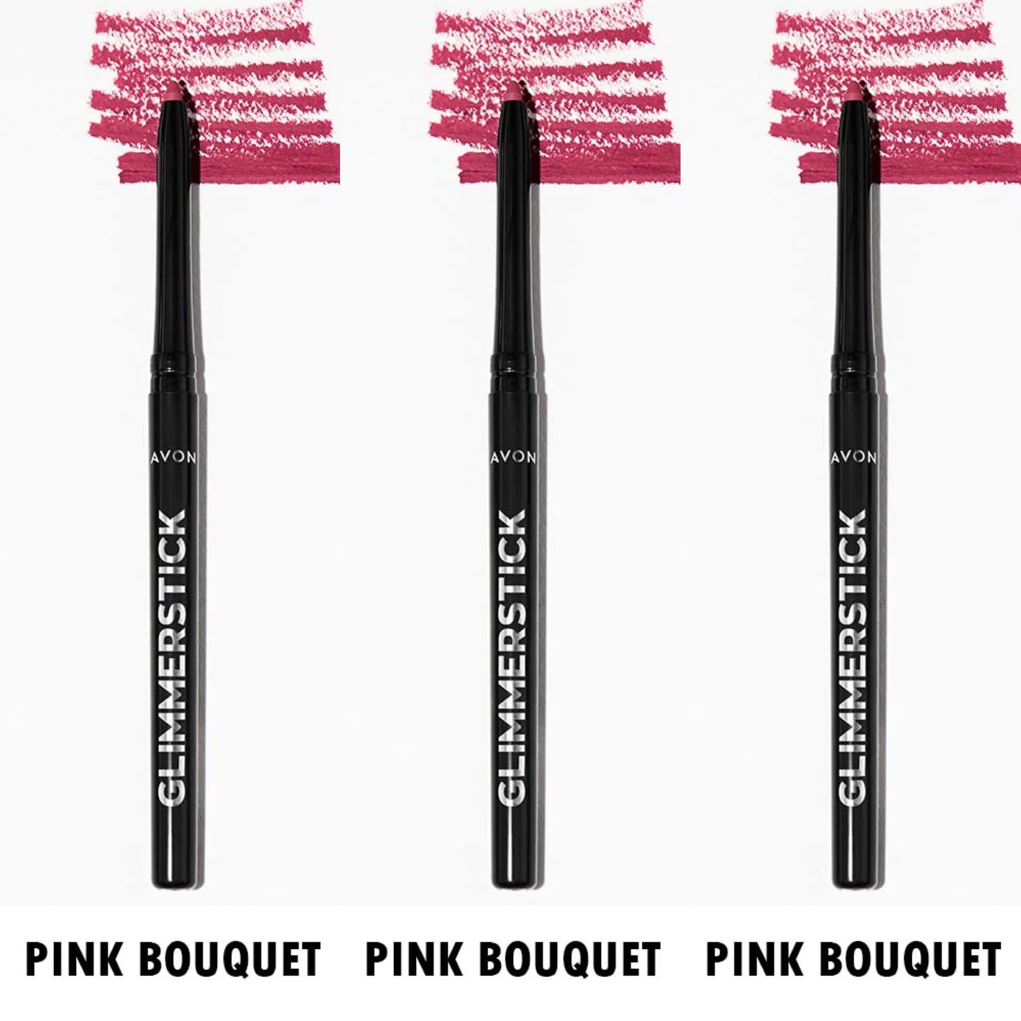 Avon Glimmersticks Retractable Lip Liner / PINK BOUQUET / SET OF 3