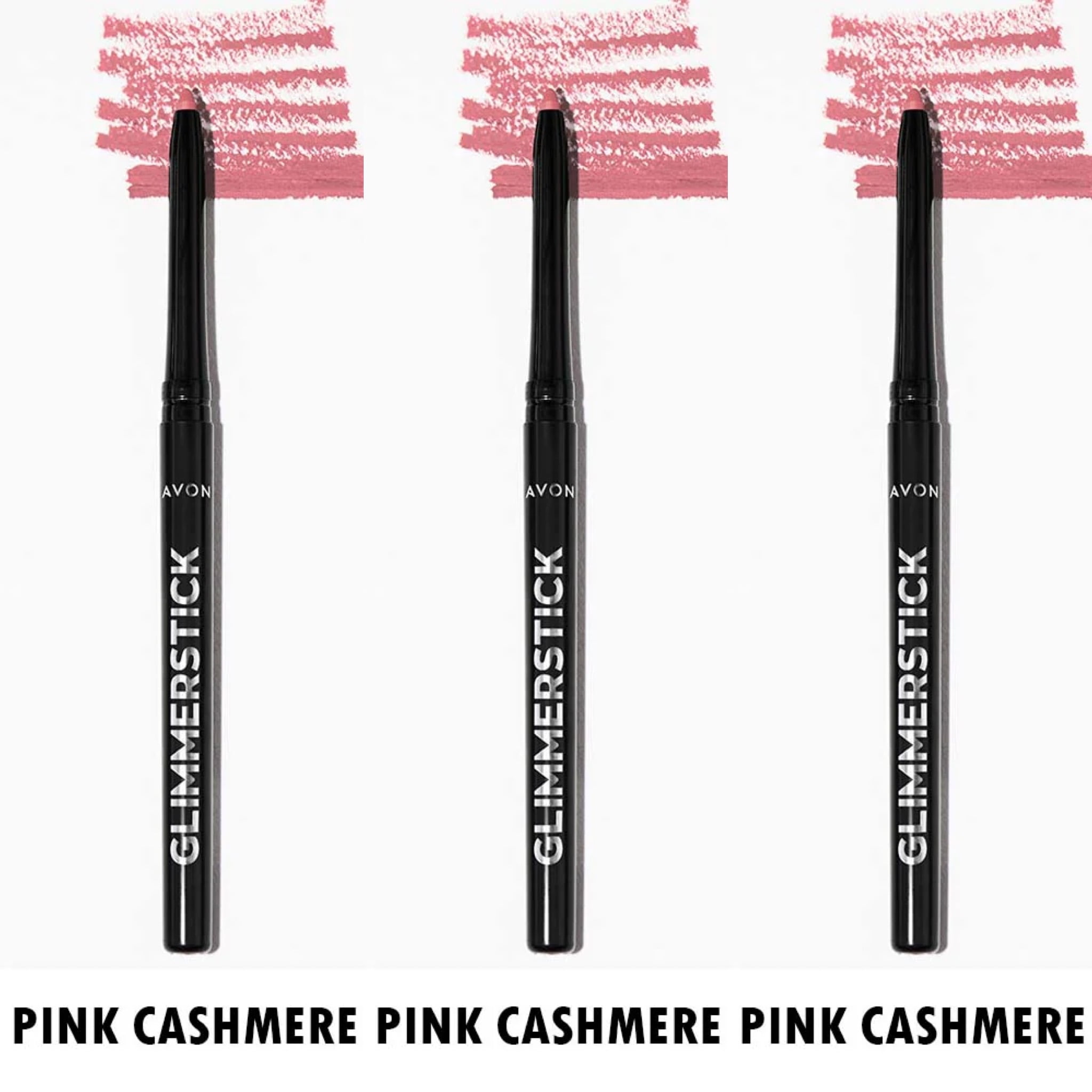 Avon Glimmersticks Retractable Lip Liner  / PINK CASHMERE / SET OF 3