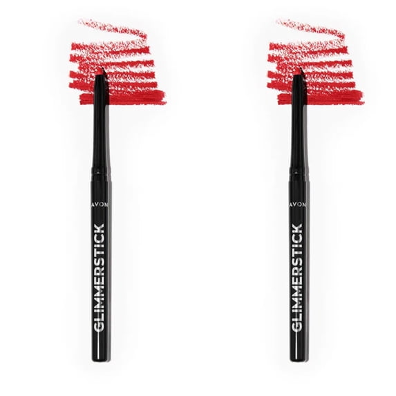 Avon Glimmersticks Retractable Lip Liner / RUBY SHOCK / SET OF 2