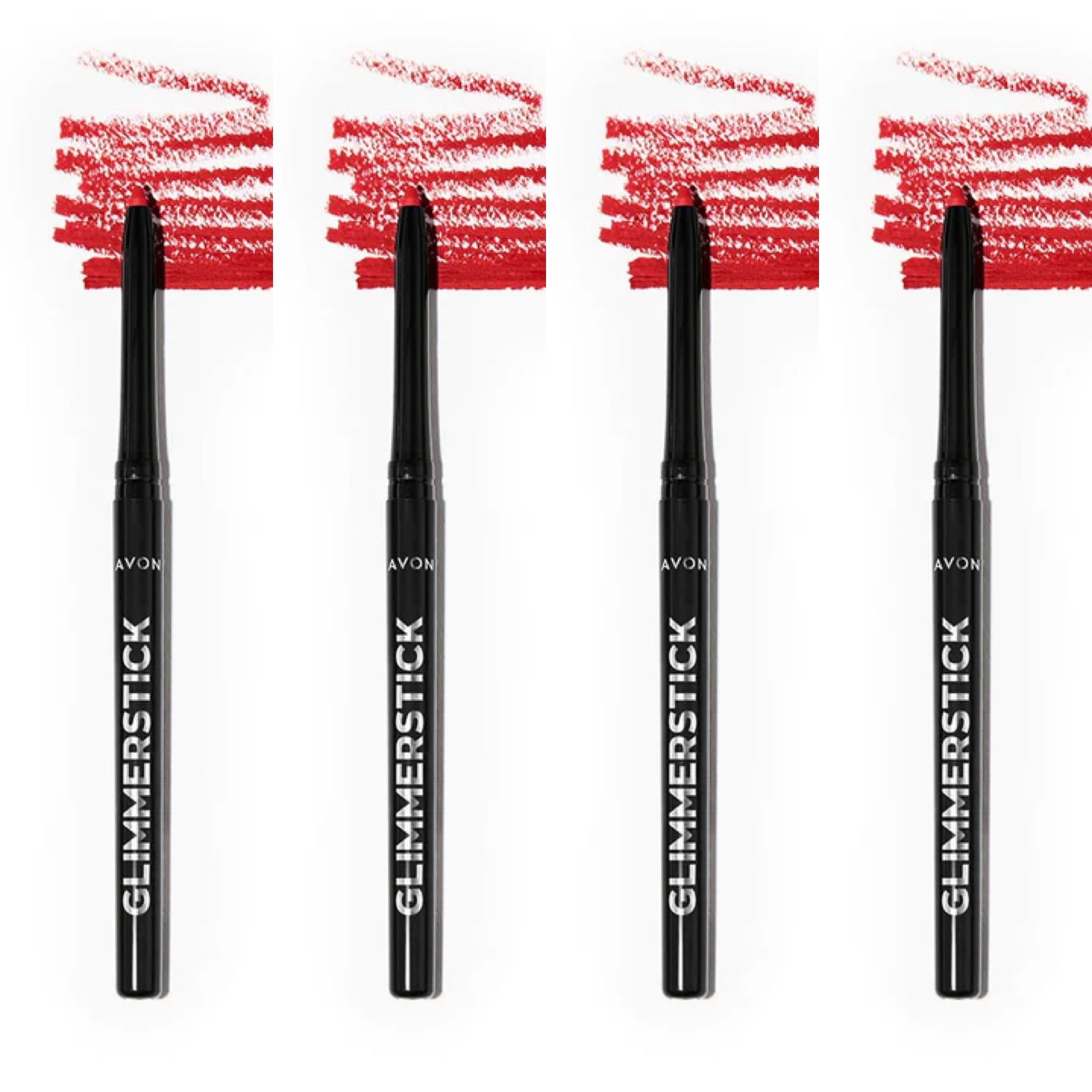 Avon Glimmersticks Retractable Lip Liner / RUBY SHOCK / SET OF 4