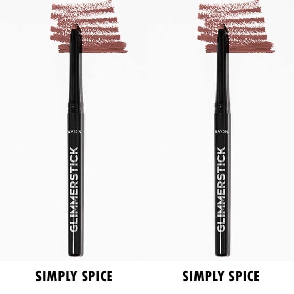 Avon Glimmersticks Retractable Lip Liner / SIMPLY SPICE / SET OF 2