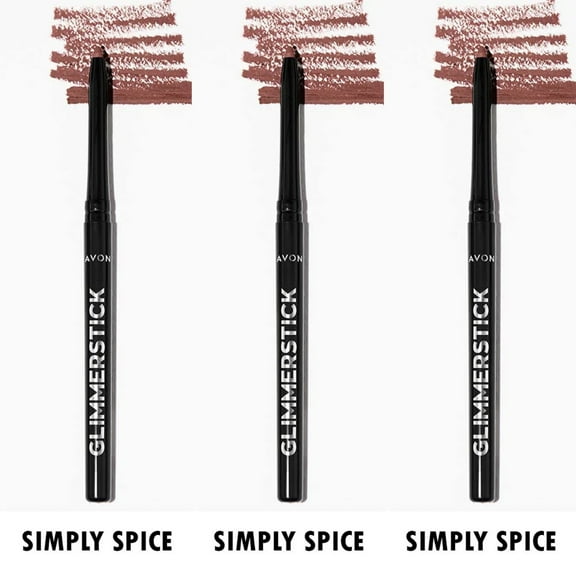 Avon Glimmersticks Retractable Lip Liner  / SIMPLY SPICE / SET OF 3