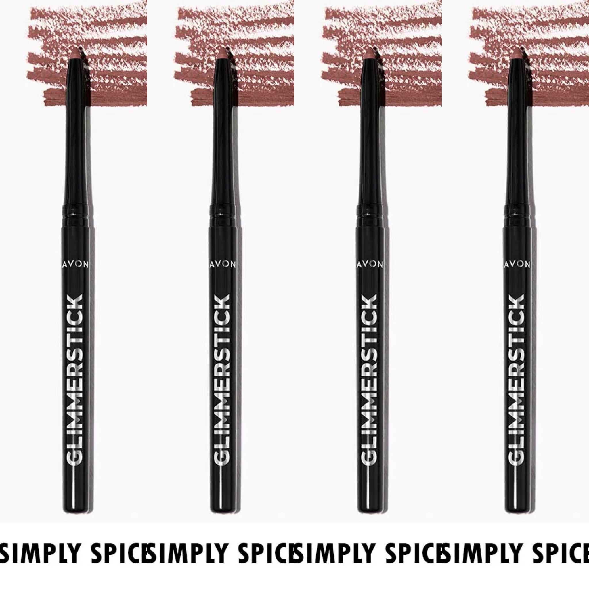 Avon Glimmersticks Retractable Lip Liner  / SIMPLY SPICE / SET OF 4