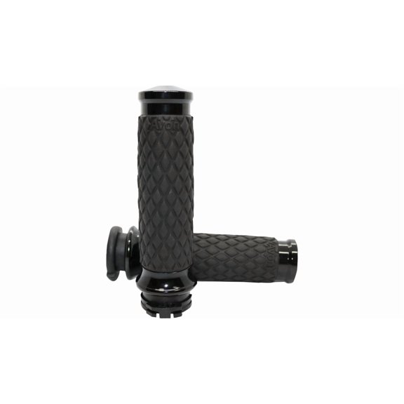 Avon Grips DIA-65-ANO-FLY Diamond Contour Custom Grips - Black Anodized