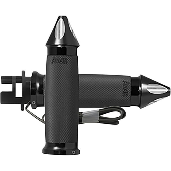 Avon Black Spike Contour Heated 1" Handlebar Grips (IN-S-CC-86-S-H)