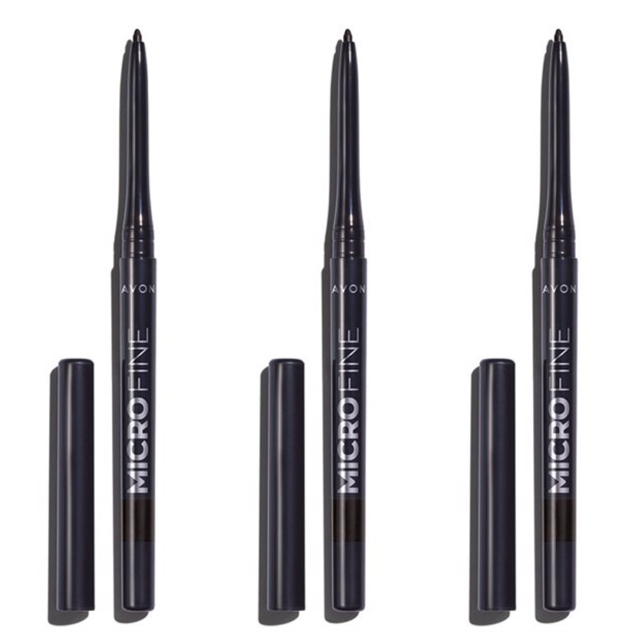Avon Micro Fine Twist Up Brow Definer Pencil 0.13g | SOFT BLACK | Set of 3
