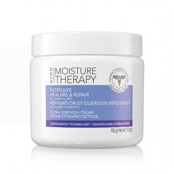 AVON Moisture Therapy Intensive Healing & Repair Extra Strength Cream, Body Cream for Dry Skin with Colloidal Oatmeal, HydraBoost Technology Moisturizer for Women, 5.3 oz