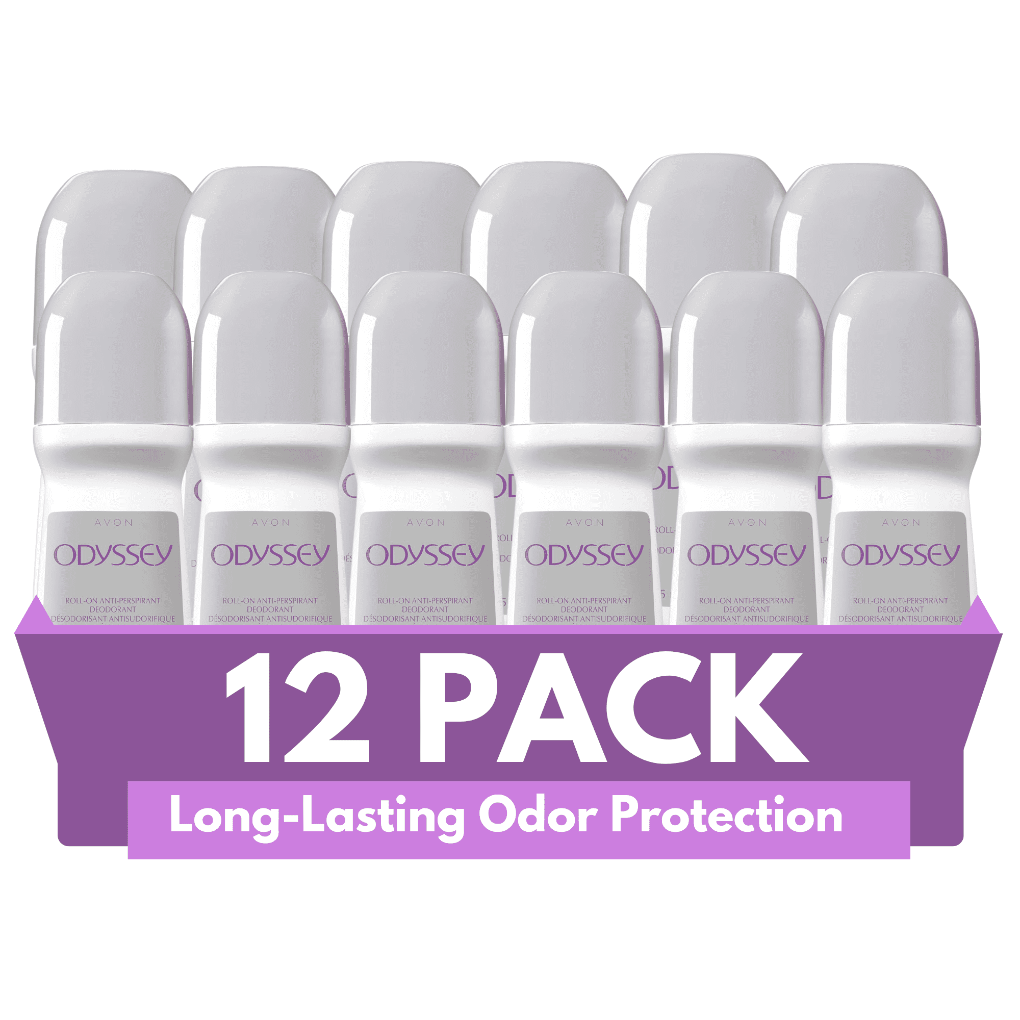 Avon Odyssey Roll-On Antiperspirant Deodorant, 2.6 fl oz Long-Lasting (12-Pack)
