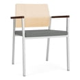 thumbnail image 1 of Avon Reception Guest Chair UPH Seat HPL Back / Silver Steel / Natural / Gray, 1 of 4