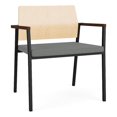 thumbnail image 1 of Avon Reception Oversize Chair UPH Seat HPL Back / Black Steel / Natural / Gray, 1 of 4