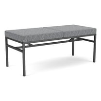 Avon Reception Waiting 2 Seat Bench 550 LB Capacity / Charcoal Steel / Gray