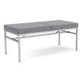 thumbnail image 1 of Avon Reception Waiting 2 Seat Bench 550 LB Capacity / Silver Steel / Gray, 1 of 4