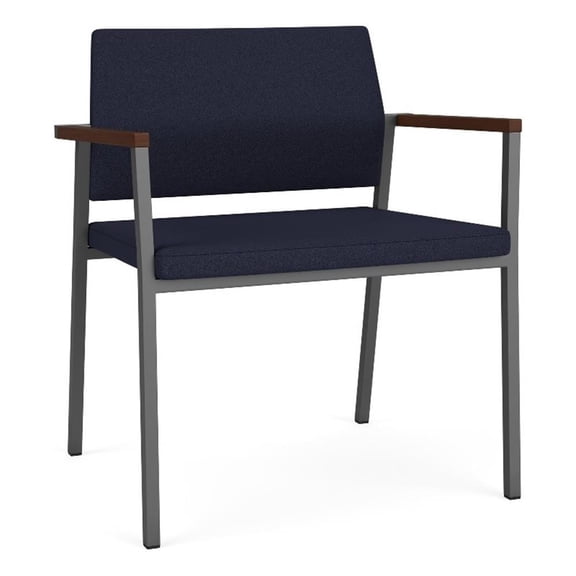 Avon Reception Waiting Oversize Chair UPH Seat Back / Charcoal Steel / Navy Blue