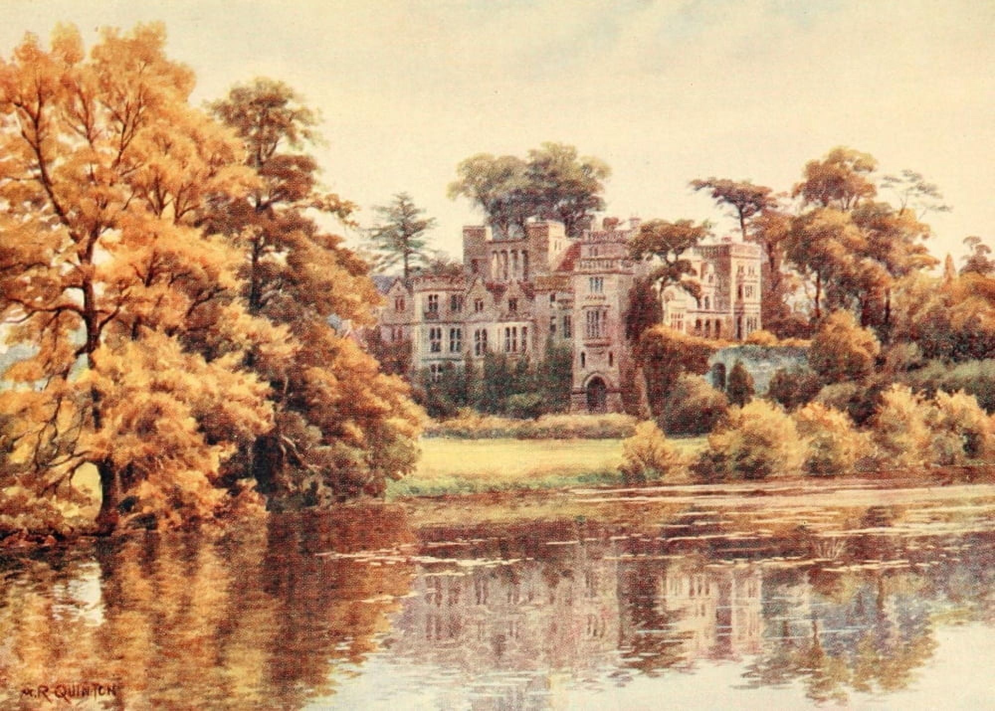 Avon & Shakespeares Country 1910 Guys Cliffe Warks Canvas Art - Alfred Quinton (18 x 24)