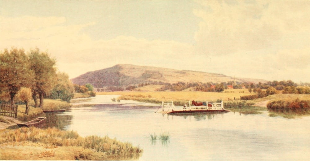 Avon & Shakespeares Country 1910 Twining Ferry with Bredon Canvas Art - Alfred Quinton (18 x 24)