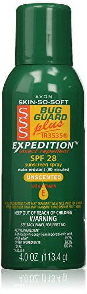 Avon Skin-So-Soft Bug Guard Plus IR3535 Expedition SPF 28 Aerosol Spray 4 ounces
