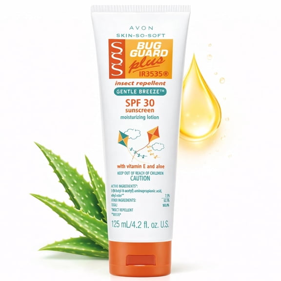 Avon Skin So Soft Bug Guard Plus IR3535 SPF 30 DEET-Free Bug Repellent Lotion, 4.2 fl oz