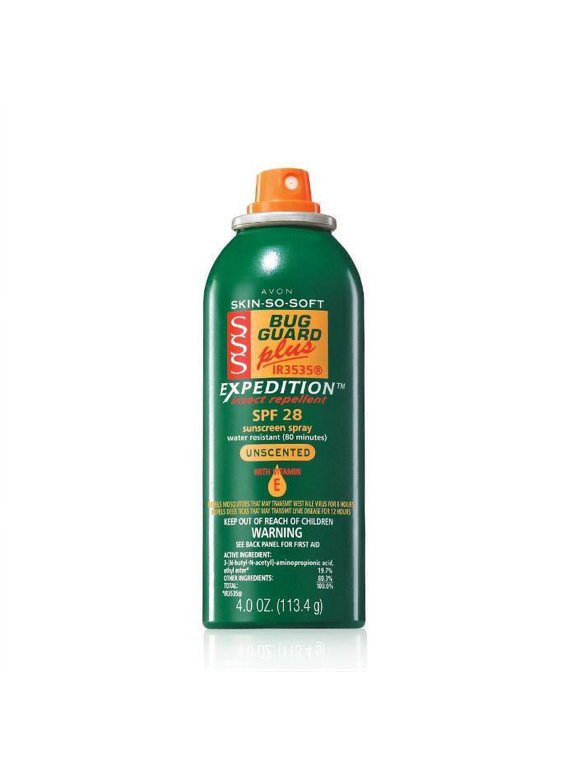 Skin So Soft Bug Guard Plus Insect Repellent Aerosol Spray SPF 28, 4 oz