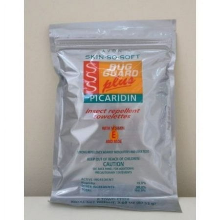 Avon Skin So Soft Bug Guard Plus Picaridin Insect Repellent Towelettes, 8 Piece