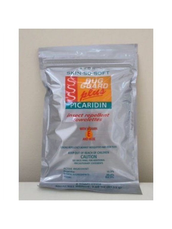 Skin So Soft Bug Guard Plus Picaridin Insect Repellent Towelettes, 8 Piece