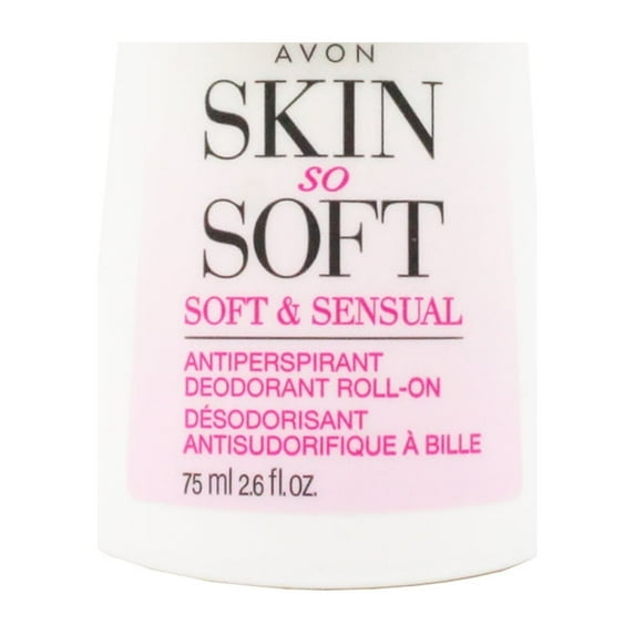 Avon Skin So Soft Roll-On Antiperspirant Deodorant, Soft & Sensuous 2.6 fl.oz. (2 PACK)