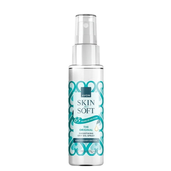Avon Skin So Soft Original Dry Oil Spray Limited Edition Travel Size with Jojoba Oil & Vitamin E, Lightweight Moisturizing Body Oil, 3.38 fl oz / 100 ml