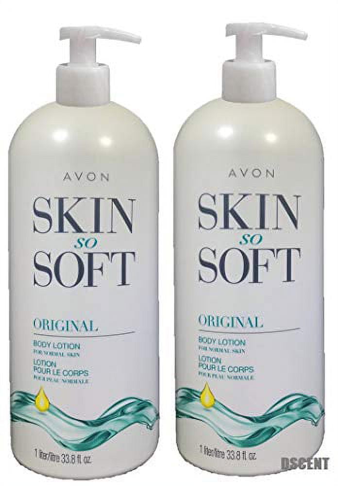 Avon Skin so Soft Original + Jojoba Body Lotion 33.8 Fl. LOT 2 BOTTLES