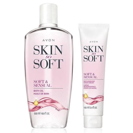 Avon Skin so Soft - Soft & Sensual Replenishing Duo (Bath Oil + Hand Cream)