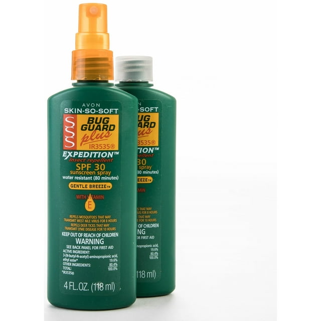 Avon Bug Guard Spray, SPF 30 Sunscreen & Insect Repellent, 4 Fluid Ounce Pump