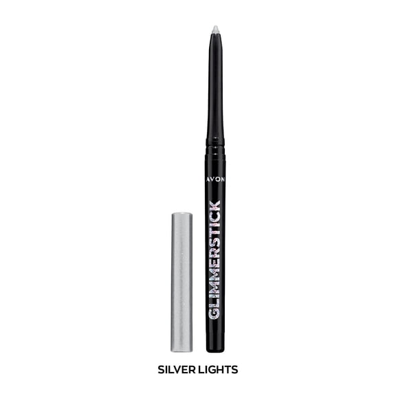 Avon Ultra Colour Glimmerstick Retractable Diamonds Eyeliner, SILVER LIGHTS, Waterproof & Smudge-Proof Shimmer Eye Makeup, 0.012 oz / 0.35 g