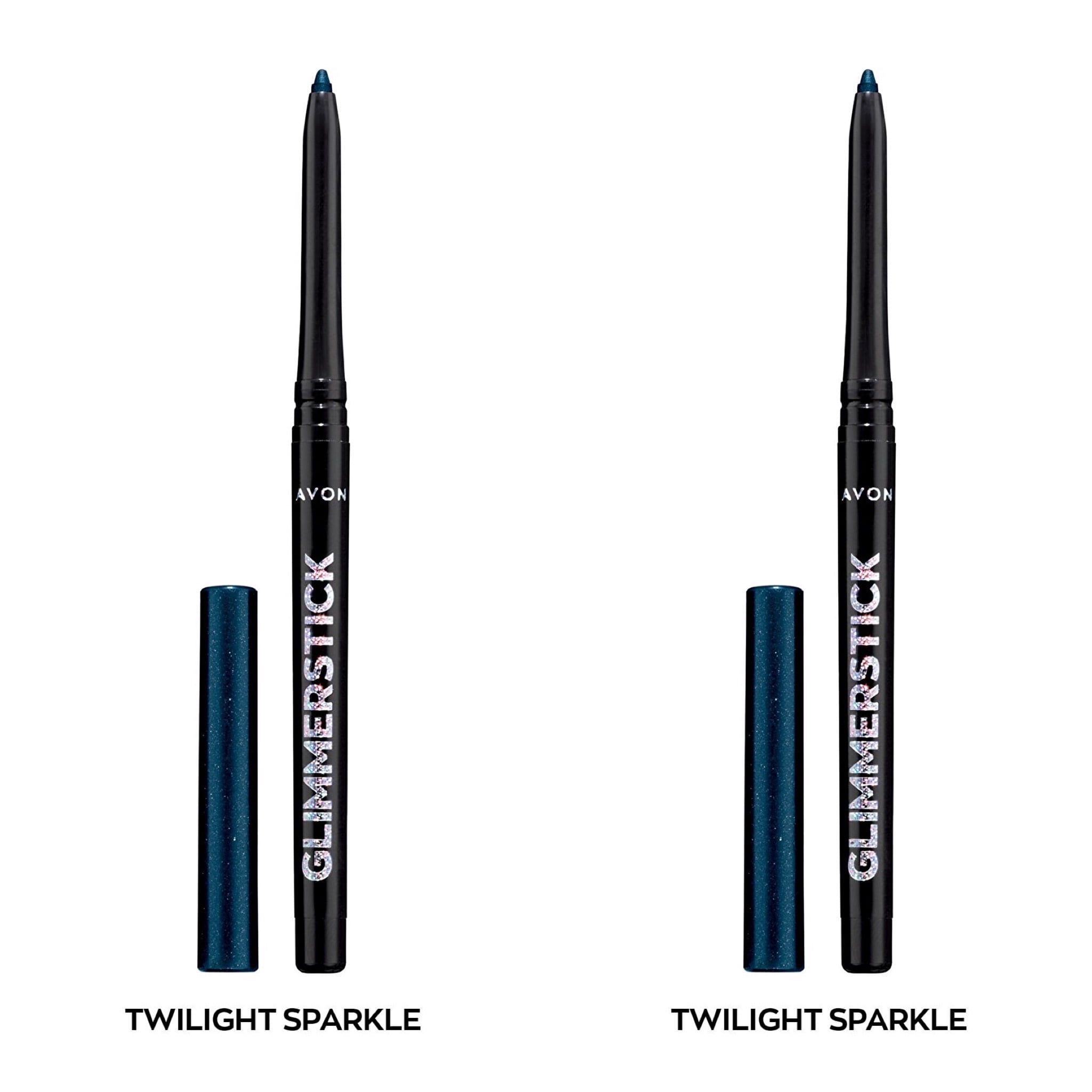 Avon Ultra Colour Glimmerstick Retractable Diamonds Eyeliner, TWILIGHT SPARKLE, Waterproof & Smudge-Proof Shimmer Eye Makeup, SET OF 2, 0.012 oz / 0.35 g Each