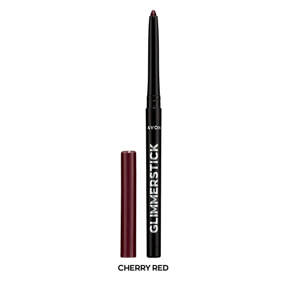 Avon Ultra Colour Glimmerstick Retractable Eyeliner, Cherry Red, Waterproof & Smudge-Proof Glide-On Eye Makeup, 0.01 oz / 0.28 g