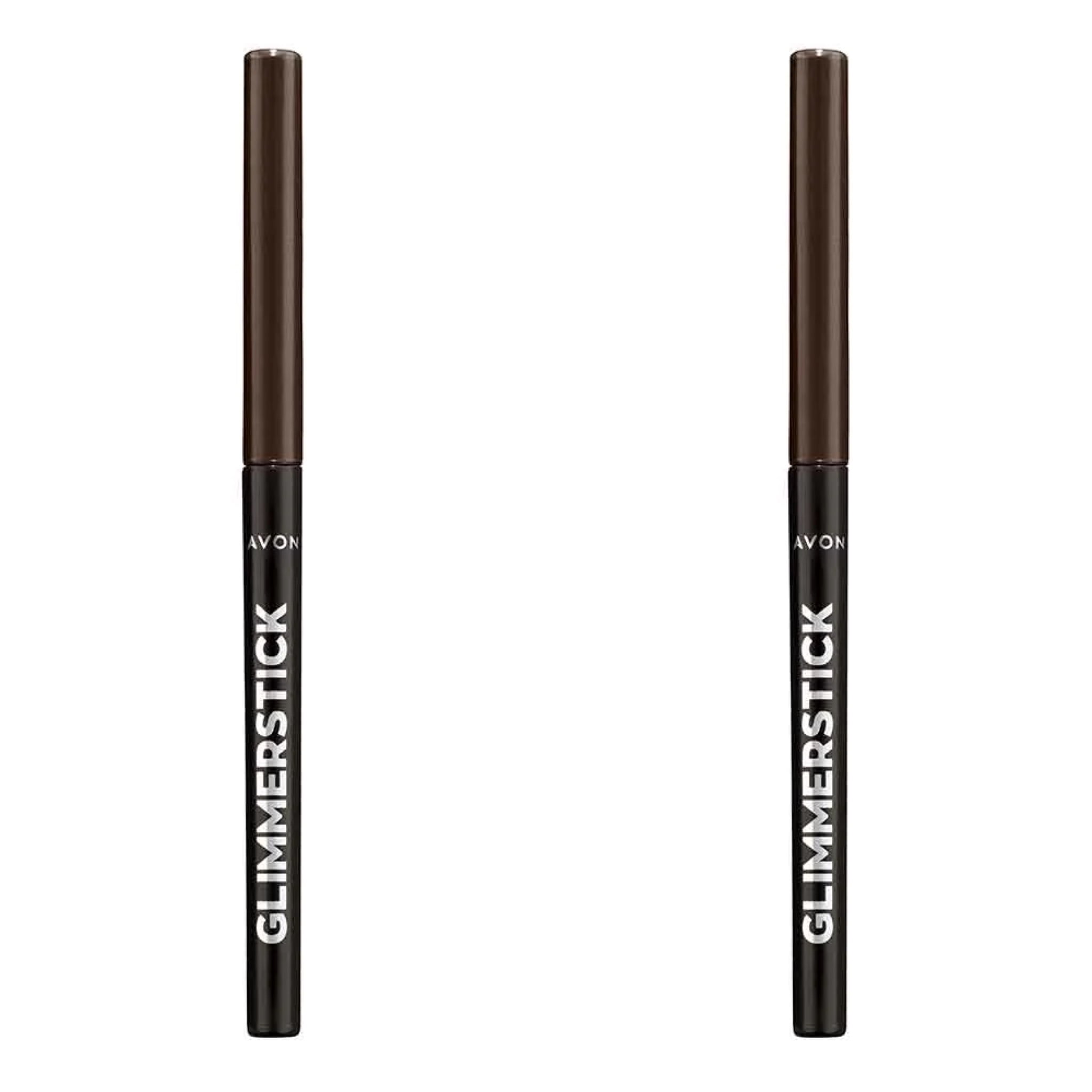 Avon Ultra Colour Glimmerstick Retractable Eyeliner, Cosmic Brown, Waterproof & Smudge-Proof Glide-On Eye Makeup, SET OF 2, 0.01 oz / 0.28 g Each