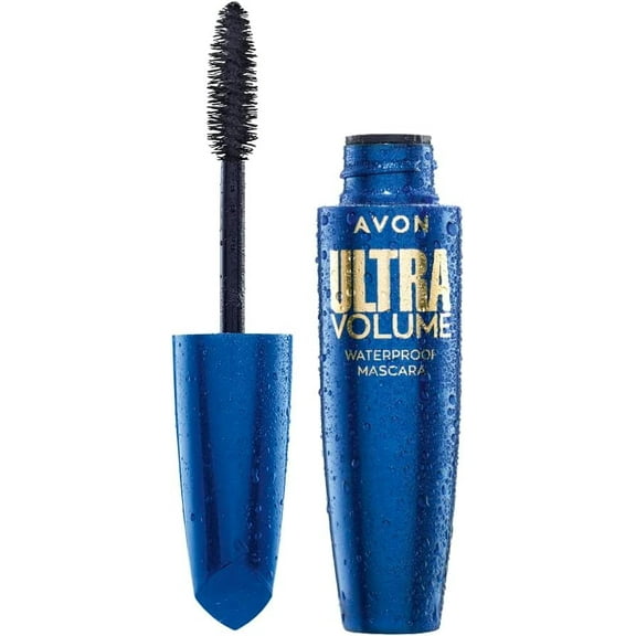 Avon Ultra Volume Waterproof Mascara Blackest Black, with Exclusive Amplifibre Technology for Full Lash Volume that Lasts all Day, 10ml