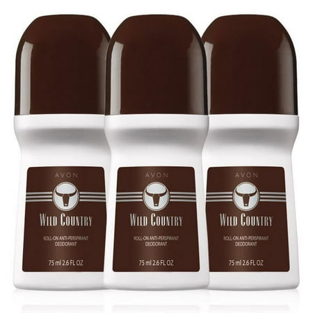 Avon - Wild Country Deodorant Roll on - Antiperspirant, Non-Staining, Quick-Drying Formula - 3 Pack price history and forecast - Avon 941-602