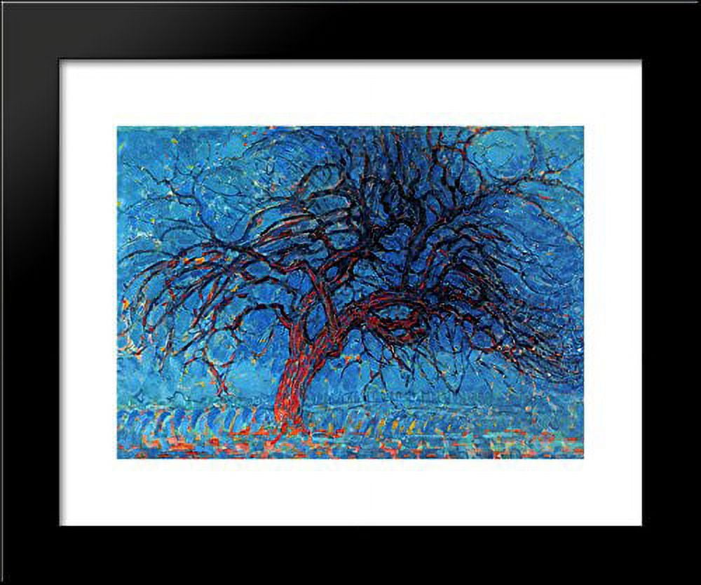 Piet Mondrian Painting 1908 Avond Evening Red Tree Greeting Card