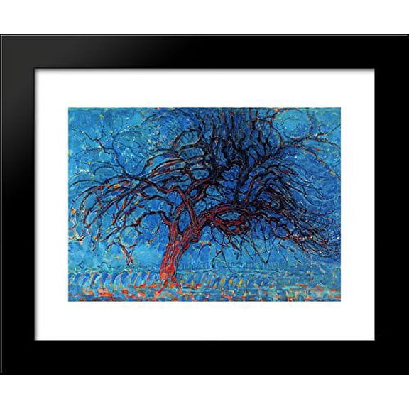 Avond (Evening): The Red Tree 20x24 Framed Art Print by Mondrian, Piet
