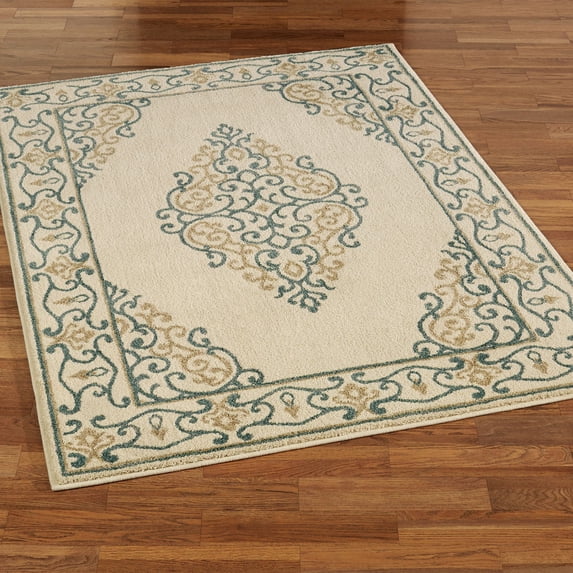 Avondale Scrollwork Medallion Rectangle Area Rug 79 x 110 Inches