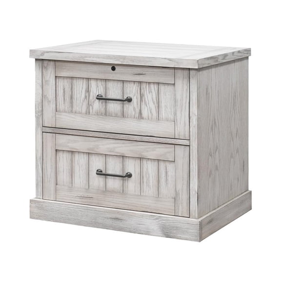 Avondale Wood Lateral File With Locking File Drawer Fully Assembled White