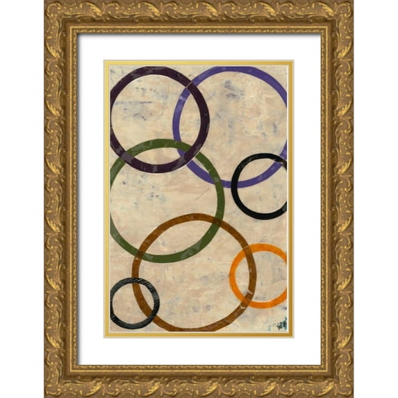 Avondet, Natalie 11x14 Gold Ornate Wood Framed with Double Matting Museum Art Print Titled - Round-n-Round II