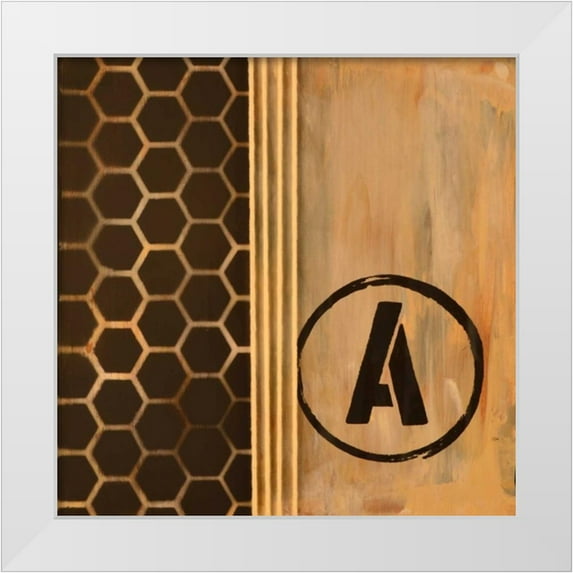 Avondet, Natalie 12x12 White Modern Wood Framed Museum Art Print Titled - Typewriter Tread I