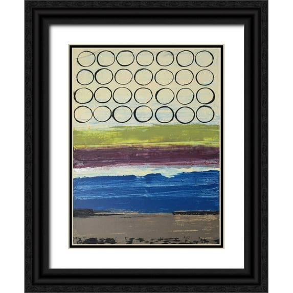 Avondet, Natalie 15x18 Black Ornate Wood Framed with Double Matting Museum Art Print Titled - Grape Soda I