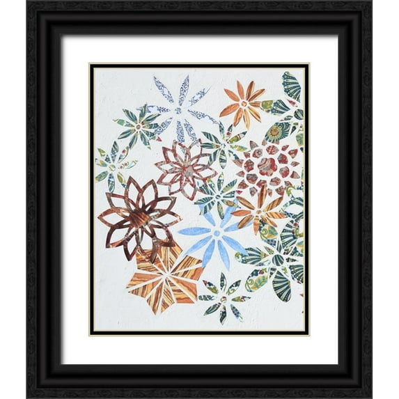 Avondet, Natalie 15x18 Black Ornate Wood Framed with Double Matting Museum Art Print Titled - Kaleidoscope Cut Outs I
